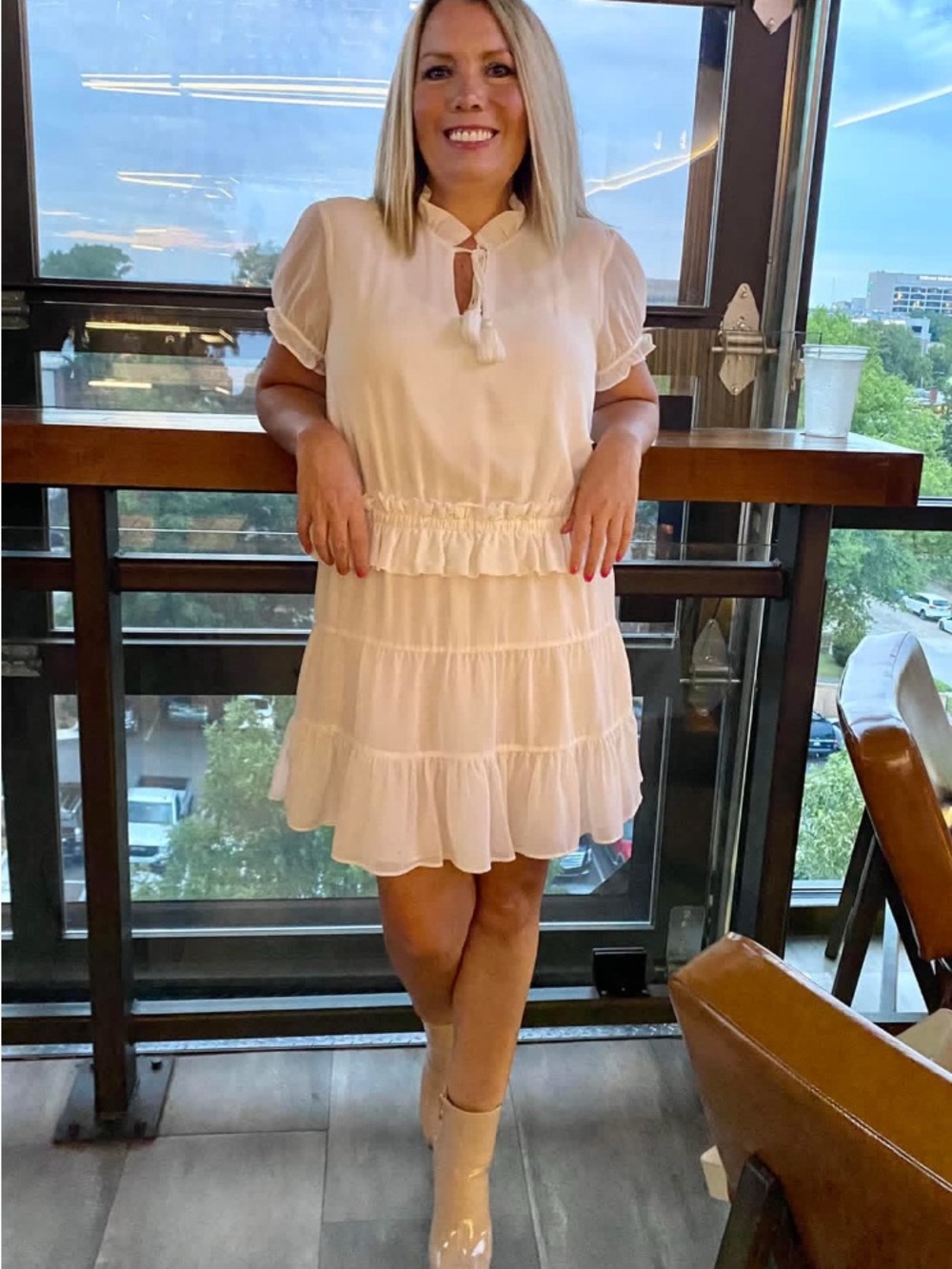 Tularosa white Tiered Dress